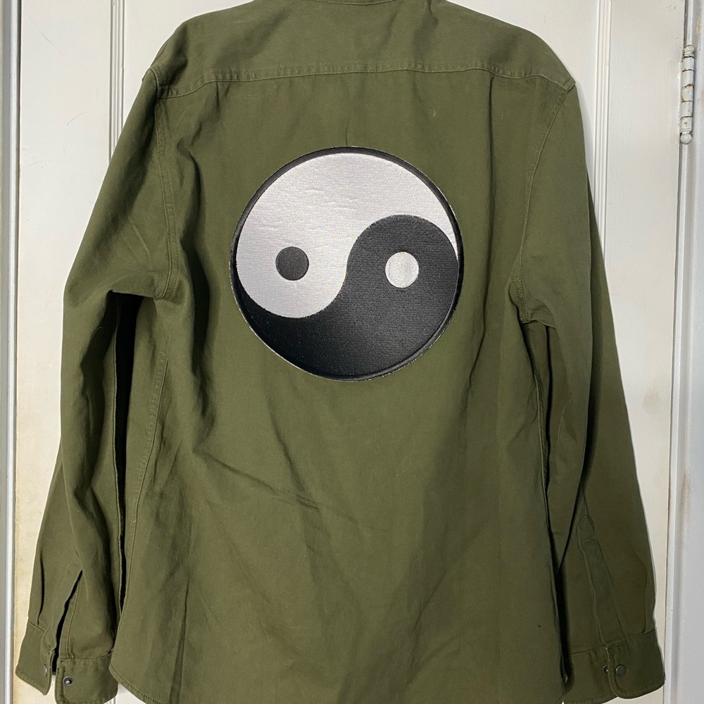 NWT Zara jacket with ying yang patchwork on back